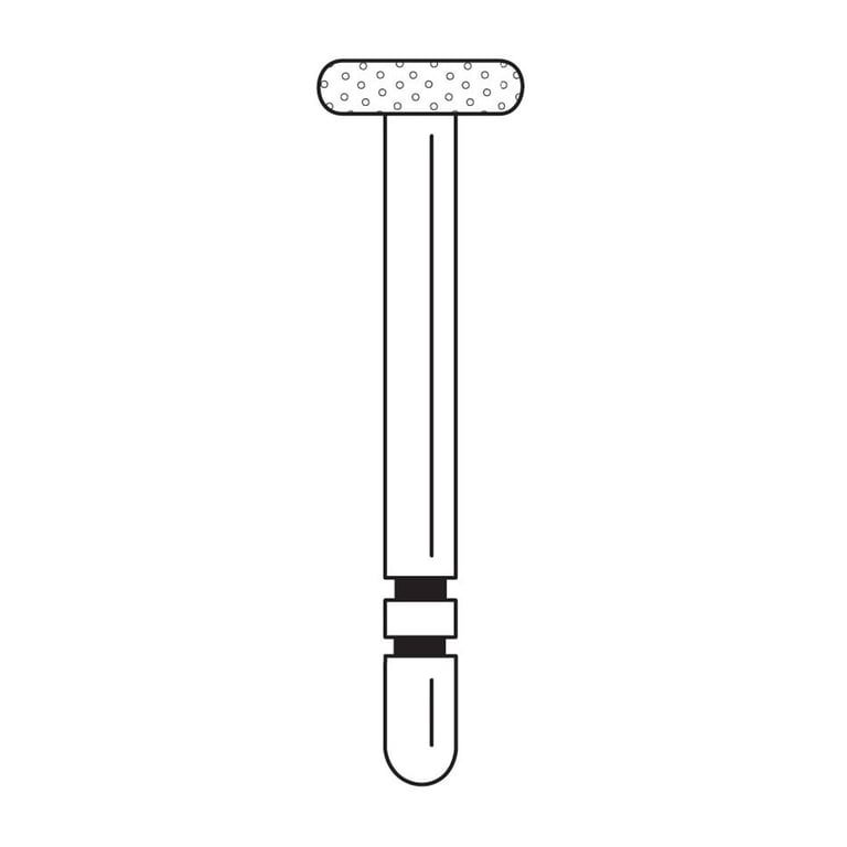 Two Striper Black FG #863 Wheel Shaped Super Coarse Diamond Bur, 5/Pk