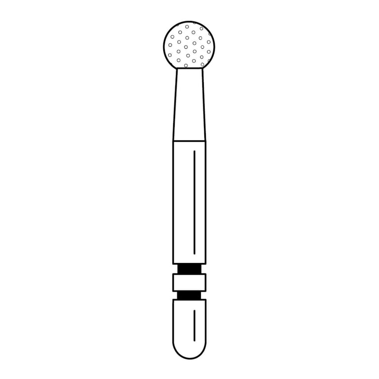 Two Striper Black FG #135 Round Super Coarse Diamond Bur, 5/Pk
