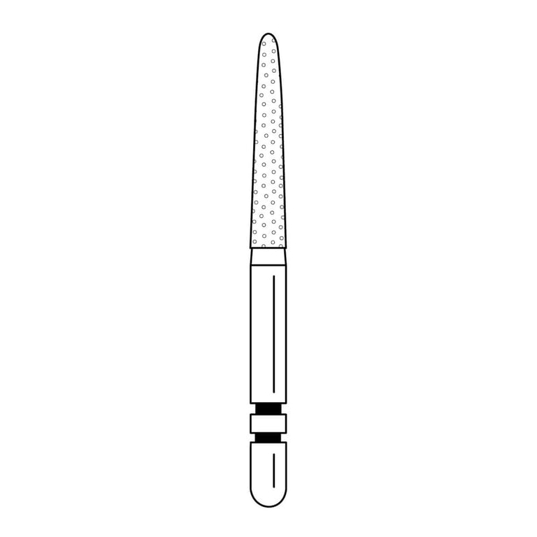 Two Striper Black FG #253.10 Flame Super Coarse Diamond Bur, 5/Pk