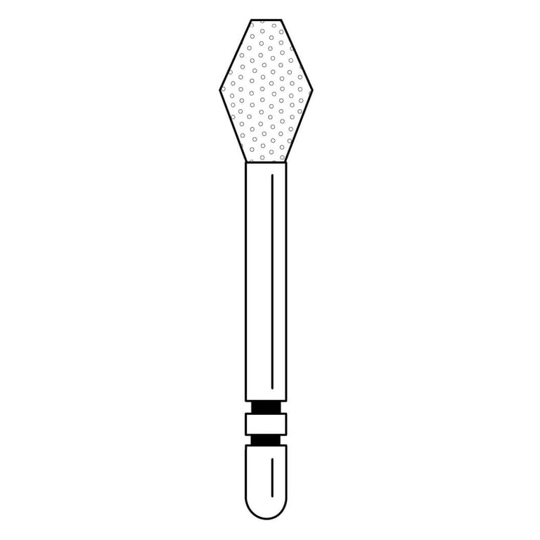 Two Striper Black FG #234 Barrel Shaped Super Coarse Diamond Bur, 5/Pk