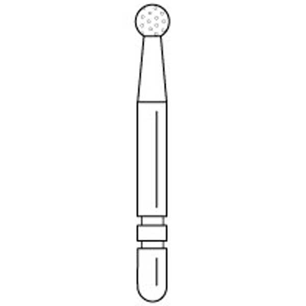 Two Striper Ztech FG #L125ZX Long Shank Round Diamond Bur for