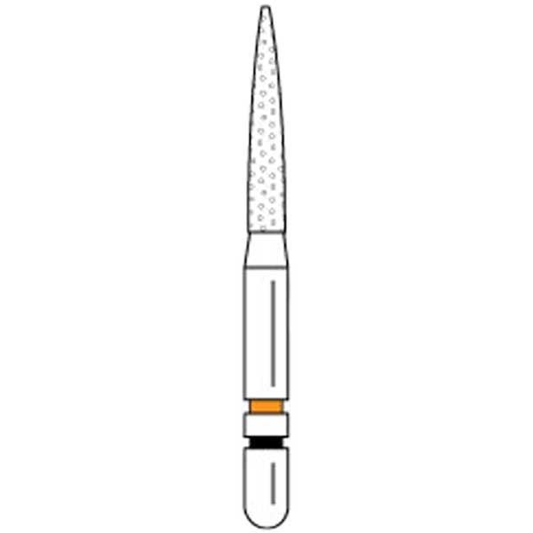 Two Striper Ztech FG #260.8ZF Flame Shaped Diamond Bur for Zirconia Adjustment, 5/Pk