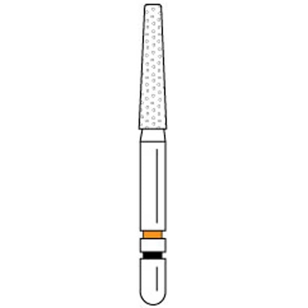 Two Striper Ztech FG #703.8KR ZF Flat End Taper Diamond Bur for Zirconia Adjustment, 5/Pk