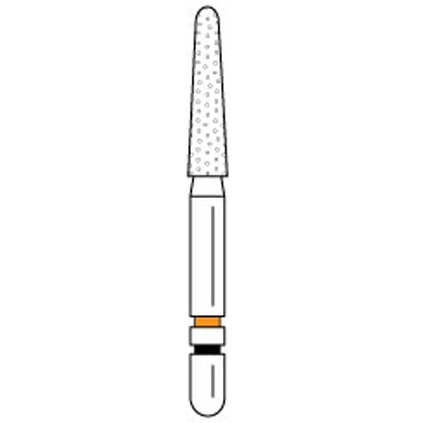 Two Striper Ztech FG #770.8ZF Round End Taper Diamond Bur for Zirconia Adjustment, 5/Pk