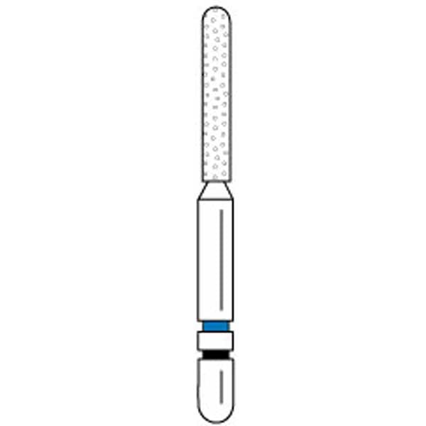 Two Striper Ztech FG #550.8ZM Cylinder Round End Diamond Bur for Zirconia Adjustment, 5/Pk