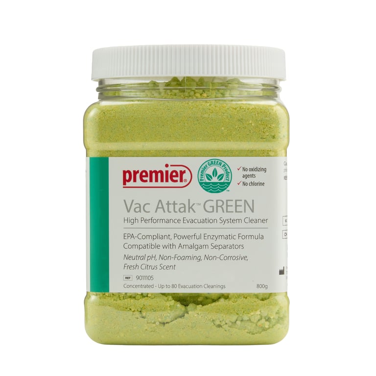 Vac Attak GREEN Powder High-Performance Evacuation System Cleaner, 800g, Single Jar. Powerful
