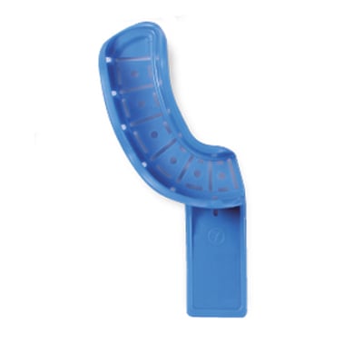 Premium Plus #8 Quadrant Upper Right/Lower Left Perforated disposable impression trays with rim