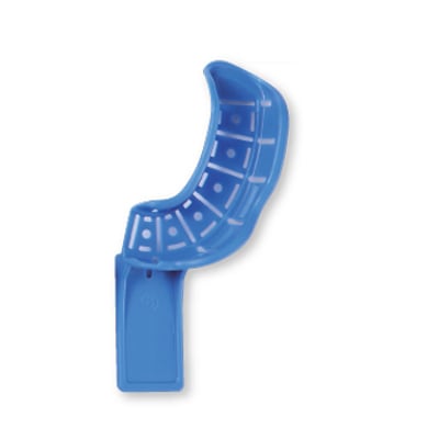 Premium Plus #7 Quadrant Upper Left/Lower Right Perforated disposable impression trays with rim