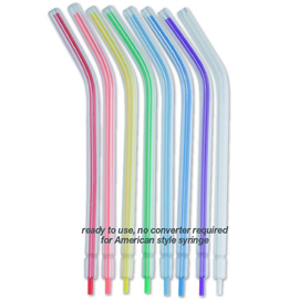 Premium Plus Disposable Air-Water Syringe Tips, Clear with assorted color cores, 1500/pk