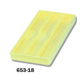 Premium Plus #18 cabinet tray with 3 lengthwise (long) compartments for organizing finishing