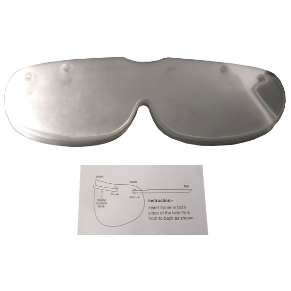 Premium Plus Disposable Eye Shields Lens Refill - Clear, 50/Pack. Lens Only