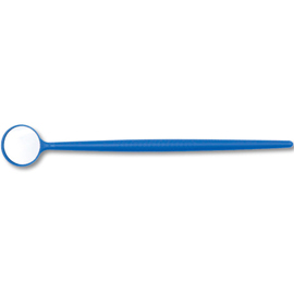 Premium Plus Disposable Mouth Mirrors with Anti-fog fibre glass mirror, 22mm diameter, Blue Color
