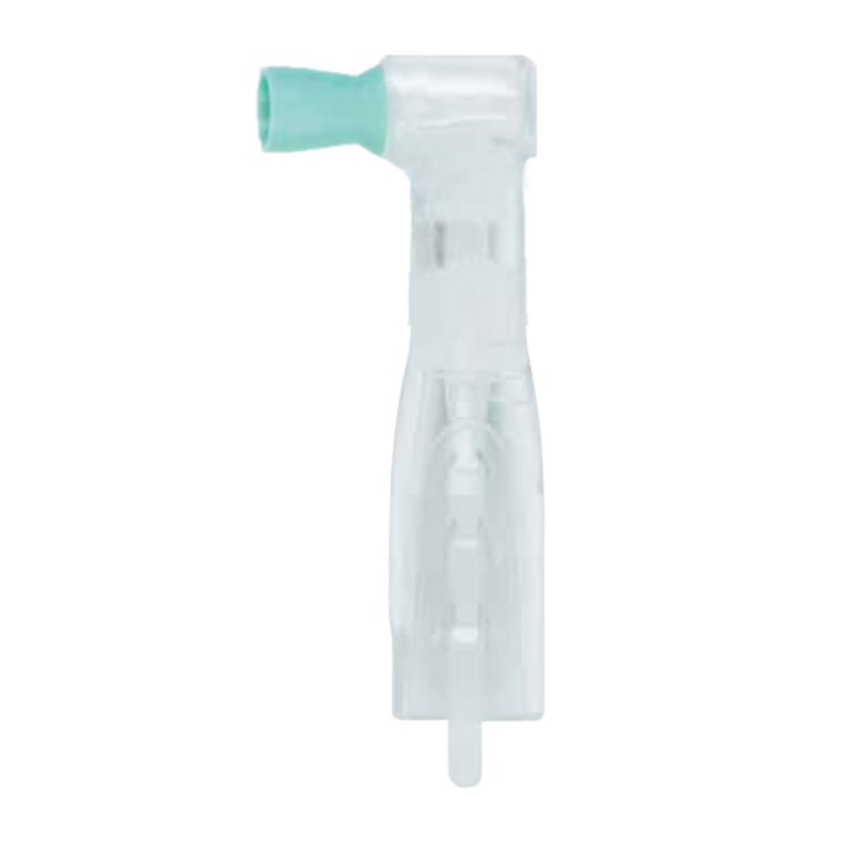 Premium Plus Clear Disposable Prophy Angle, Soft Standard Cup, Green, 100/Pk. Latex-free ribbed