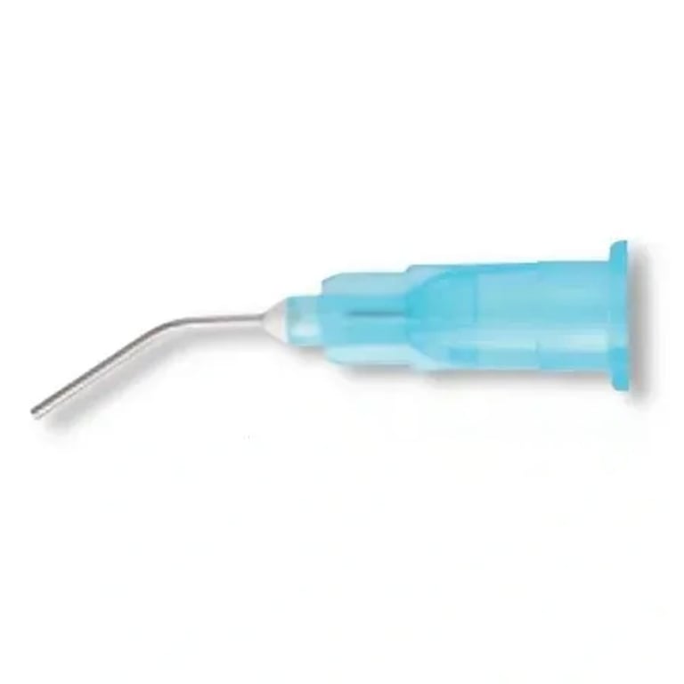 Premium Plus Disposable Etch Tips, Light Blue, 0.6mm, 100/Pk. Universal Luer-lock design. Bendable