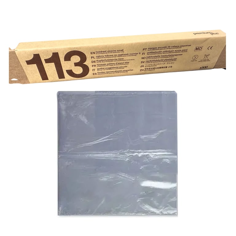Premium Plus Disposable Headrest Sleeves, Small 10" x 10", 500/Pk