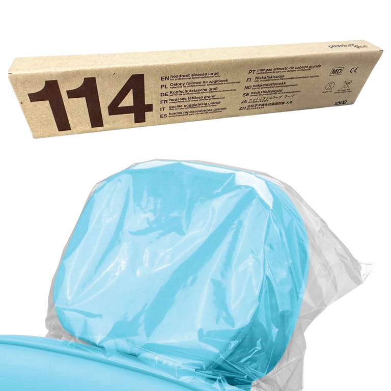 Premium Plus Disposable Headrest Sleeves, Large 14" x 10", 500/Pk
