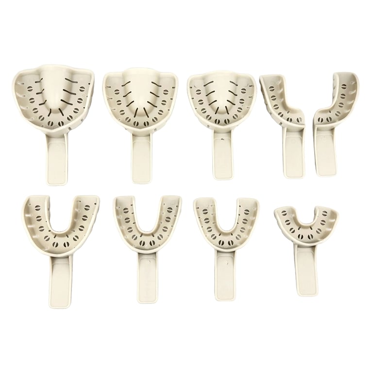 Premium Plus Disposable Beige Impression Trays Intro Pack, Assorted, 10/Pk. Strong, rigid
