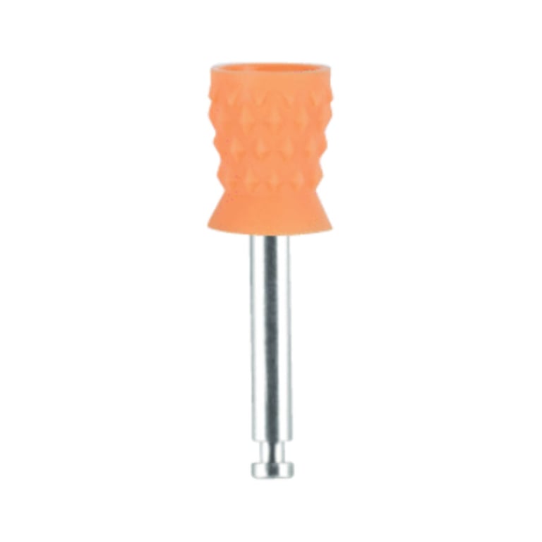 Premium Plus Standard Regular Prophy Cups, Metal Shank, Turbine Blade CA, Orange, 100/Box. Nodules