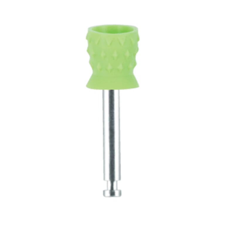 Premium Plus Short Soft Prophy Cups, Metal Shank, Turbine Blade CA, Lime, 100/Box. Shorter length