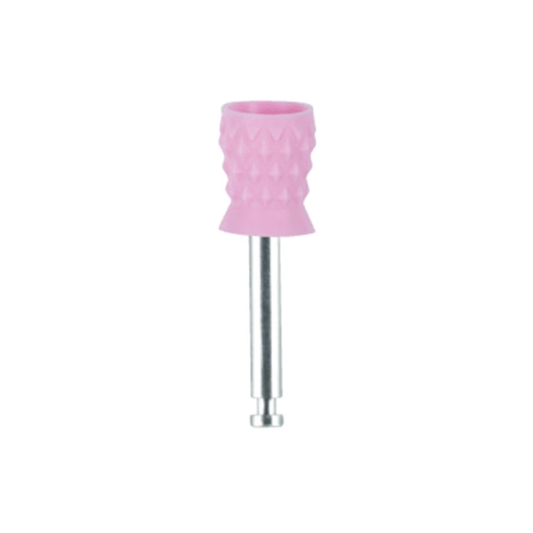 Premium Plus Standard Soft Prophy Cups, Metal Shank, Turbine Blade CA, Pink, 100/Box. Nodules on