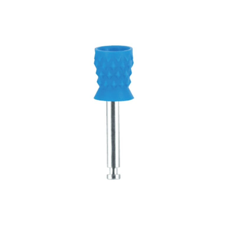 Premium Plus Standard Soft Prophy Cups, Metal Shank, Turbine Blade CA, Dark Blue, 100/Box. Nodules
