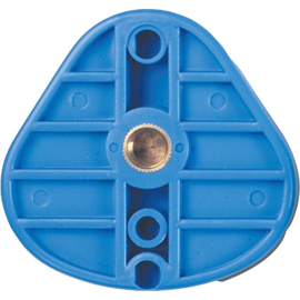 Premium Plus Oblong Plastic Articulating Mounting Plates, Blue, Fits Denar articulators