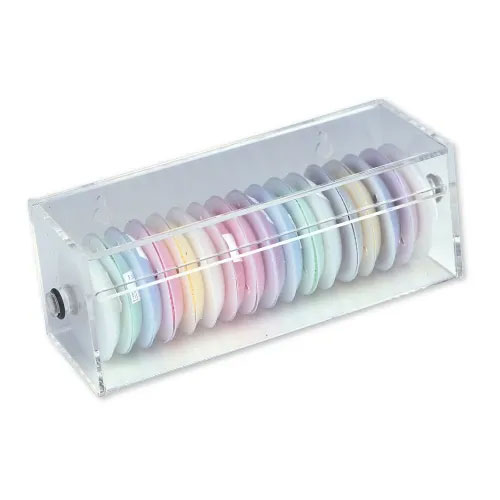Premium Plus Acrylic Ortho Chain Dispenser - Holds up to 15 spools, 8.25"W x 3"D x 3"H. Long