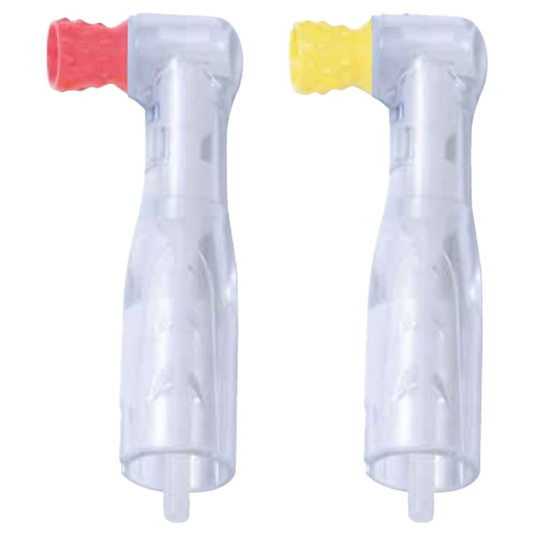 Premium Plus Disposable Clear 90° Prophy Angle, X-Soft Short Cup, Asst Colors, 100/Pk. Features