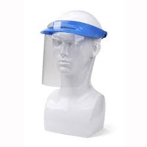 Premium Plus Face Shield Kit with Blue Visor. Contains:1 Visor and 3 Shields. Light-weight