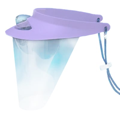 Premium Plus Face Shield Kit with Lavender Visor.