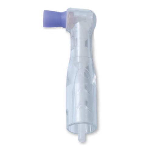 Premium Plus Clear Disposable Prophy Angle with REGULAR Cup Lavender 100/pk. Latex-free ribbed