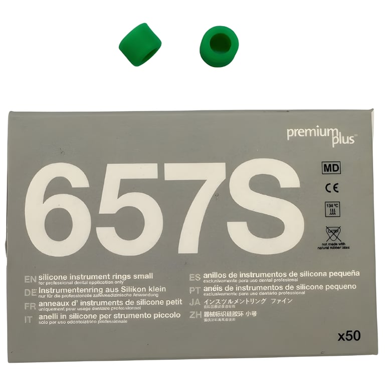 Premium Plus Silicone Instrument Rings, Green, Small, 50/Pk. Made from autoclavable silicone