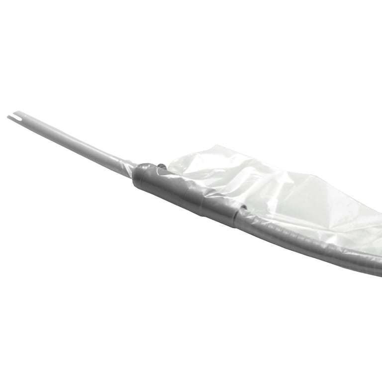 Premium Plus HVE Suction Tube Sleeves, 15" x 2-3/8", 500/Box. Features a pre-cut opening