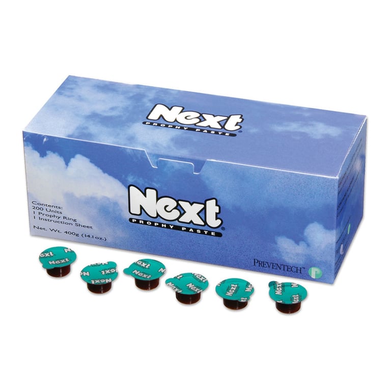 Next Coarse Mint Prophy Paste with Fluoride. Box of 200 Unit Dose Cups