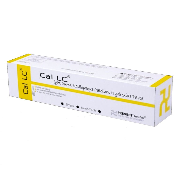 Cal LC Light Cure Radiopaque Calcium Hydroxide Paste, 2g Syringe. Excellent Adhesion. Highly