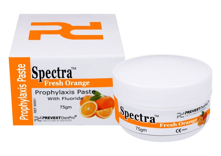 Spectra Prophylaxis Paste With Fluoride, Fine, Fresh Orange, 75g Jar