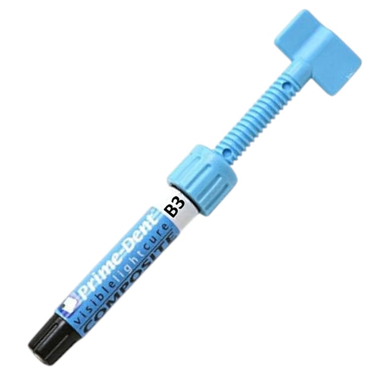 Prime-Dent Nano-Hybrid Light-Cure VLC Composite, Shade B3, 4.5gm Syringe Refill, 1/Pk. Features