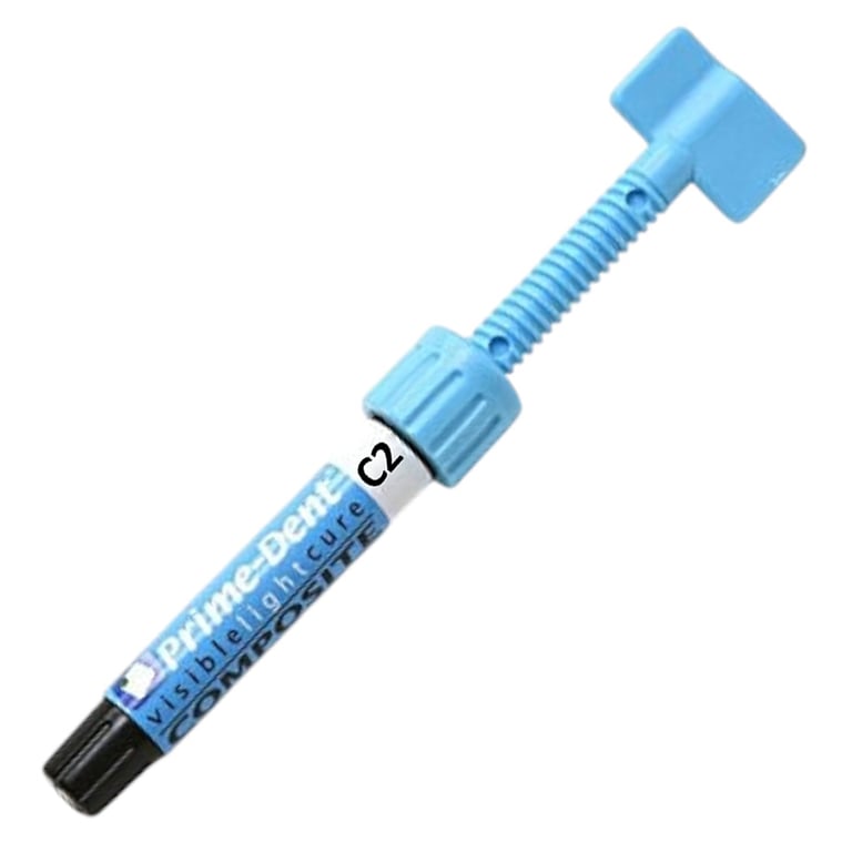 Prime-Dent Nano-Hybrid Light-Cure VLC Composite, Shade C2, 4.5gm Syringe Refill, 1/Pk. Features