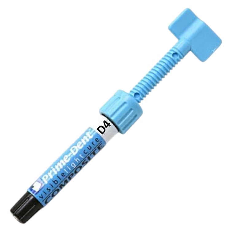 Prime-Dent Nano-Hybrid Light-Cure VLC Composite, Shade D4, 4.5gm Syringe Refill, 1/Pk. Features