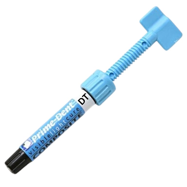 Prime-Dent Nano-Hybrid Light-Cure VLC Composite, Shade Translucent Dark, 4.5gm Syringe Refill