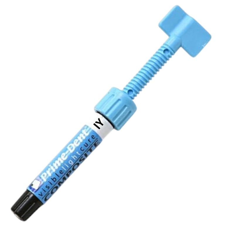 Prime-Dent Nano-Hybrid Light-Cure VLC Composite, Shade Incisal Yellow, 4.5gm Syringe Refill, 1/Pk