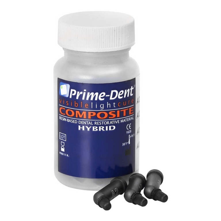 Prime-Dent Light-Cure Hybrid Composite, Shade A1, 0.2gm Compules, 20/Pk. Resin-based composite
