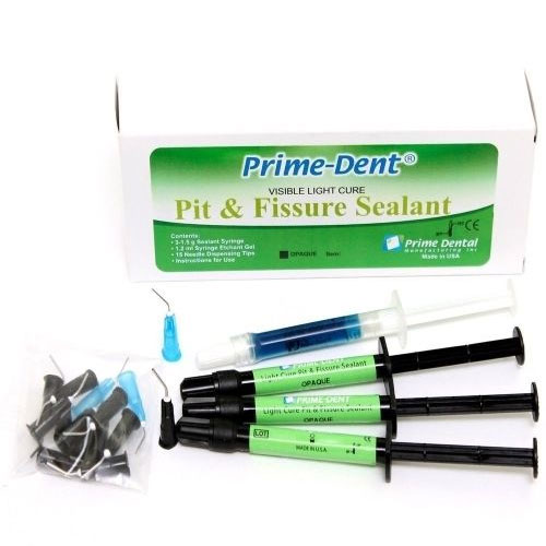 Prime-Dent Pit and Fissure Sealant Syringe Kit - Clear. Contains fluoride for effective cavity