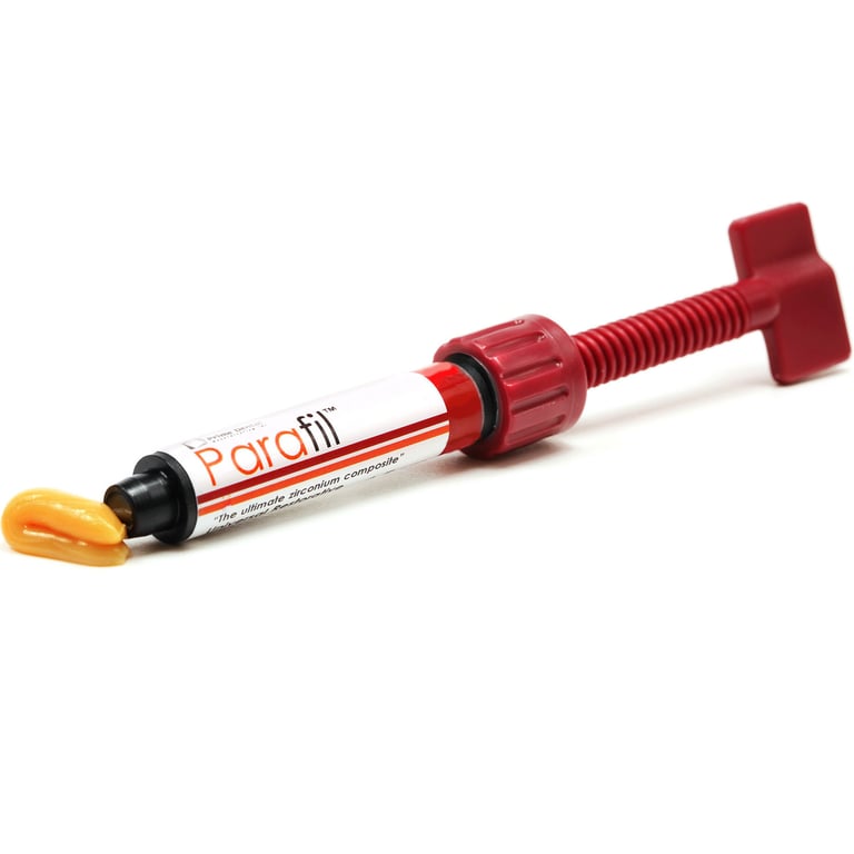 Prime-Dent Parafil Light Cured Direct Zirconium Composite, Bleach White, 4.5g Refill Syringe