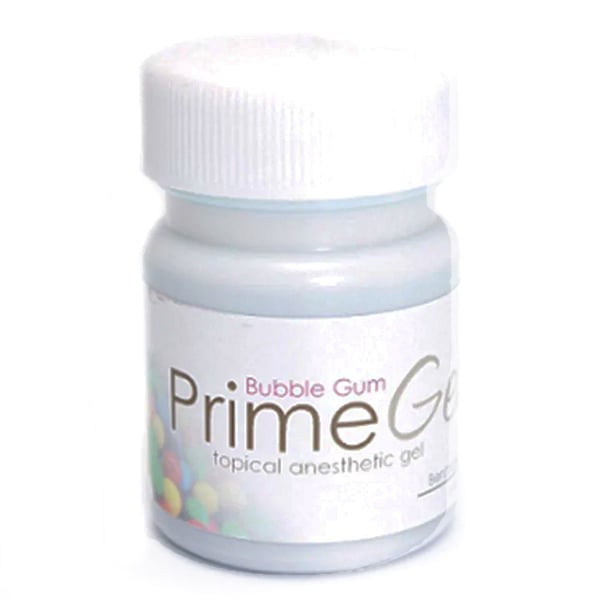 Prime-Gel Bubble-Gum Topical Anesthetic Gel, Benzocaine 20%, 1oz Jar, 1/Pk. Made in USA