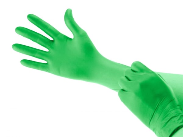 Primo Chloroprene Exam Gloves X-Small, 200/Pk. Green, Powder Free. The flexibility of latex