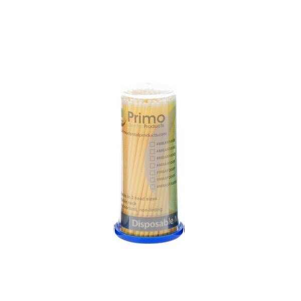 Primo Micro Applicators Fine Tip, Yellow. 100/Pk