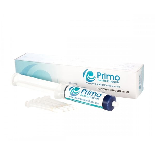 Primo Etch Gel, 37% Phosphoric Acid, 1 x 50 ml Syringe. Includes fifty tips