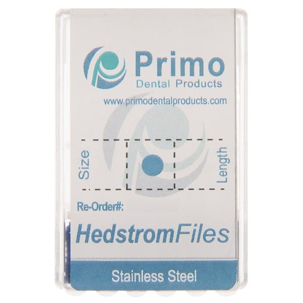Primo #10, 25mm Hedstrom Files. 6/Pk, Stainless S