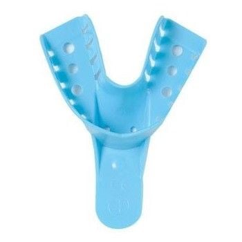 Primo Disposable Impression Trays. Medium Lower, #4 Perforated,12/Pk
